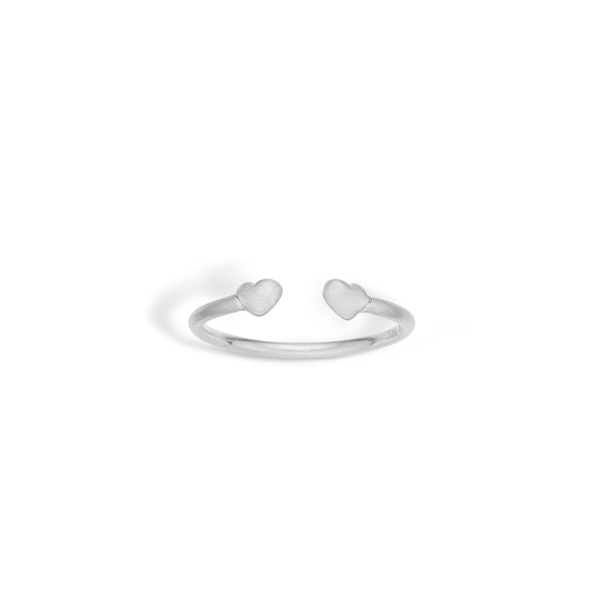 Åben Hjerte Ring i Sterling Sølv fra Blossom - Tilbud!