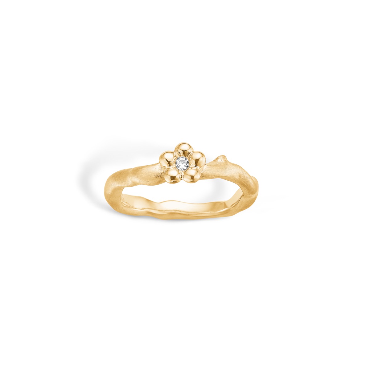 Blomst Forgyldt Sølv Ring fra Copenhagen - Eksklusiv Stil