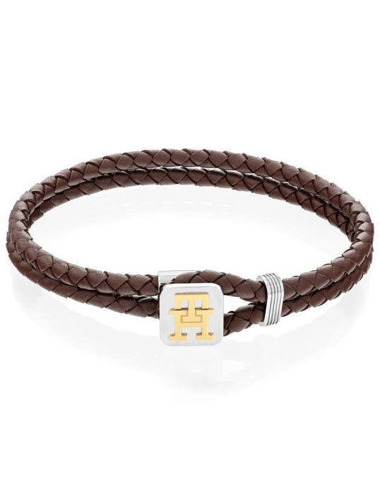 Monogram Læder Herrearmbånd fra Tommy Hilfiger - Tilbud!