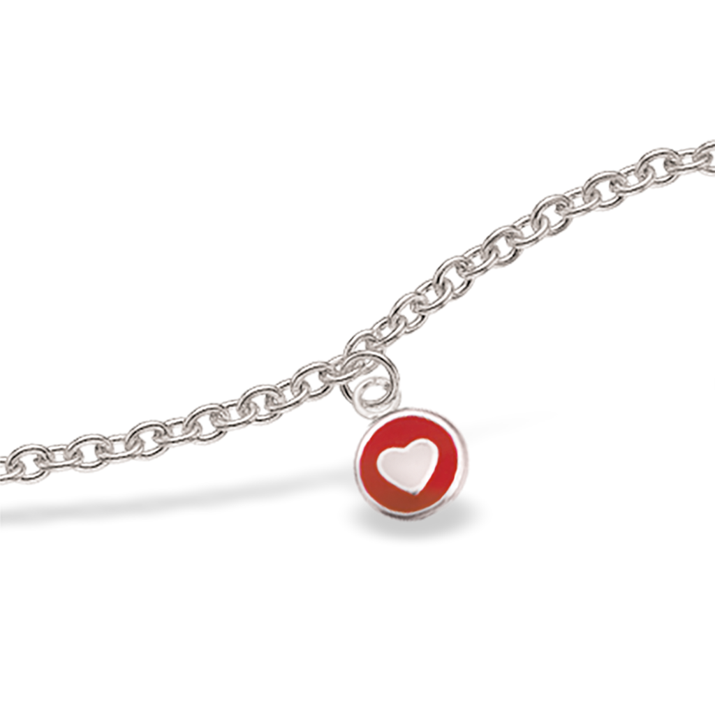 Pige Hjerte Armbånd i Sterling Sølv fra Scrouples