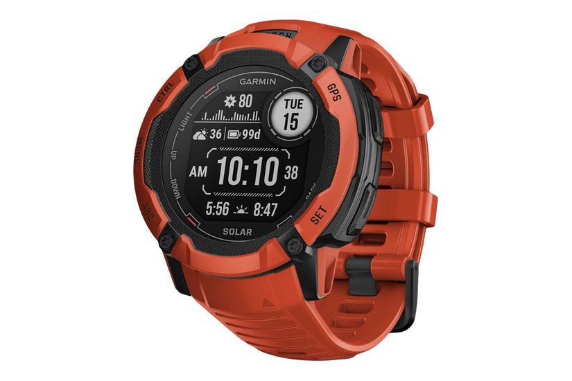 Garmin Instinct 2X Solar Smartwatch i Flammerød - Sportsteknologi