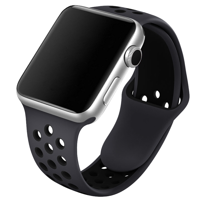 Carlas Apple Watch "Hel Sort" Rem - Sporty Design