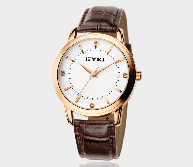 Elegant EYKI Ur i Platin Rosegold til Mænd - Outlet Tilbud
