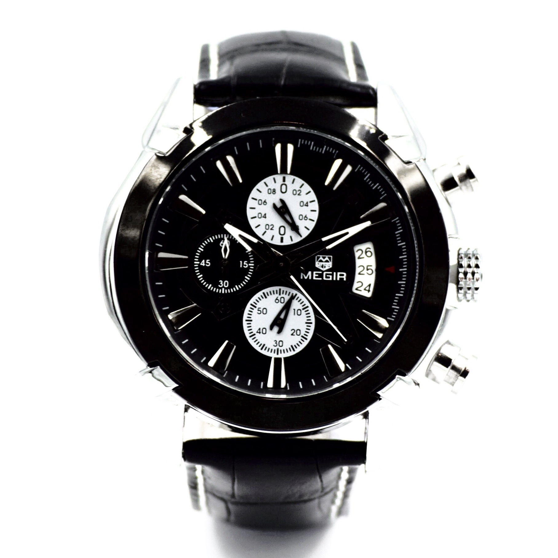 Elegant Megir Tachymeter Black Panther - Lagersalg!
