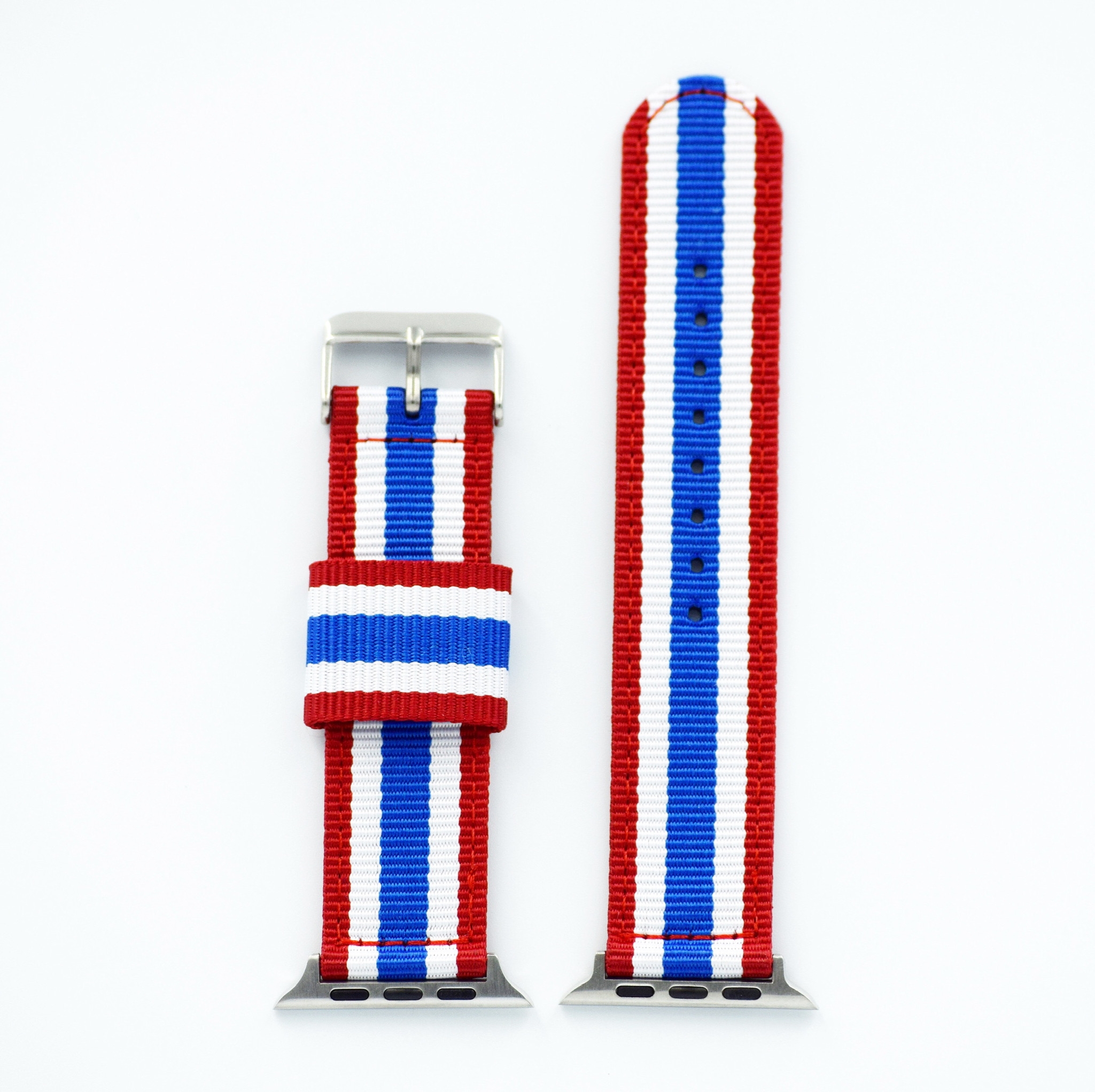 Rød Hvid Blå "USA" Nylon Sportsrem til Apple Watch