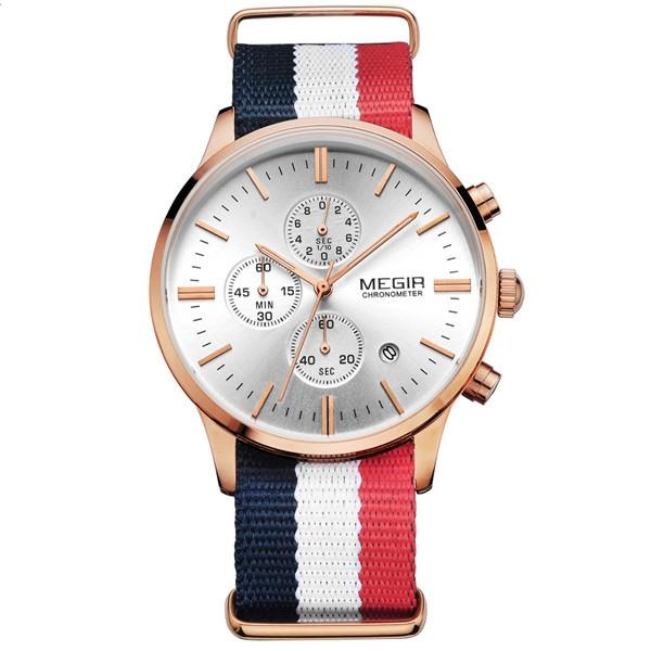 Sailor France Ur fra Megir - Lagersalg! Farverig Natostrap