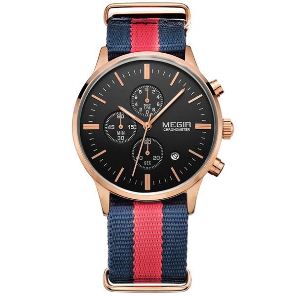 MEGIR Sailor Haiti Ur - Lagersalg med Natostrap Rem