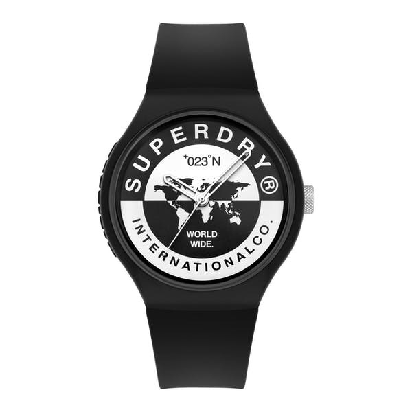 Superdry Urban International Ur med Sort Silikonerem