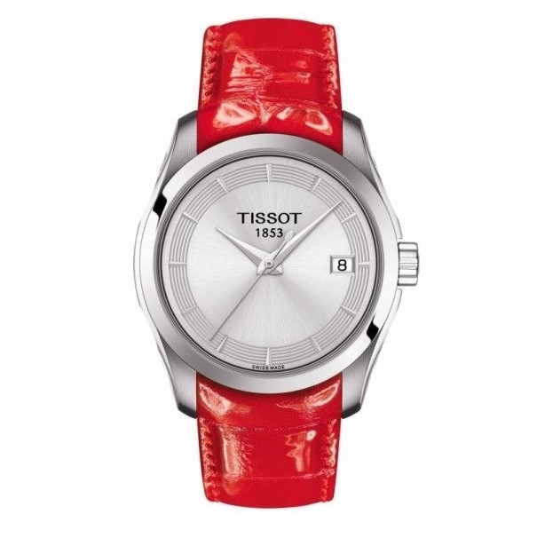 TISSOT Couturier Quartz Ur i Rød - Tidløst Design