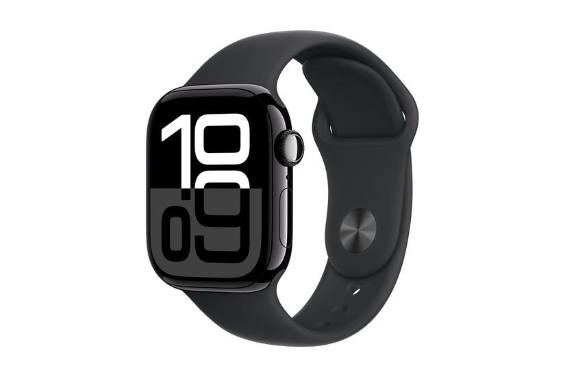 Apple Watch Series 10 GPS - Jet Sort Smart Ur med Sportsbånd